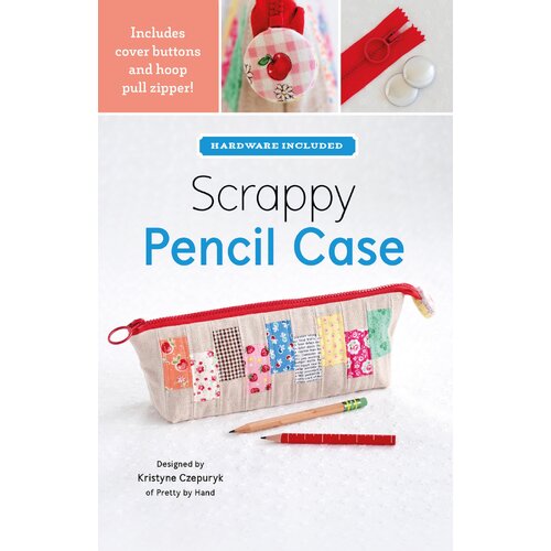 Scrappy Pencil Case Pattern Kit includes zipper