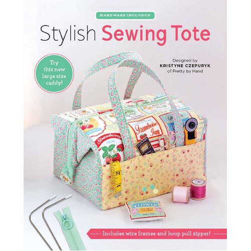 Stylish Sewing Tote Pattern Kit includes wire frame & 20" zipper