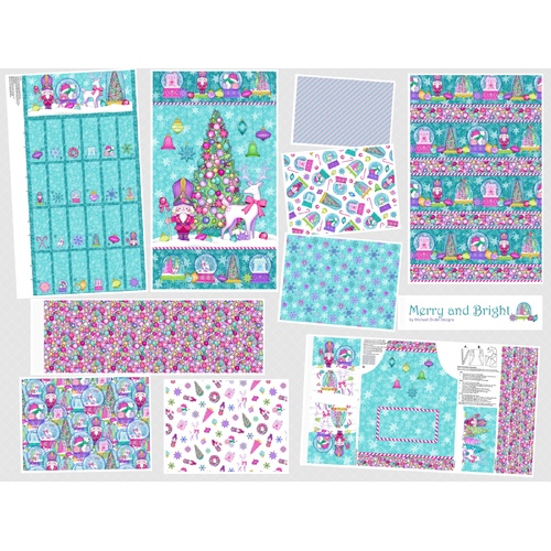 Merry and Bright 3 x Panel & 7 x 1/2m Piece Special Bundle